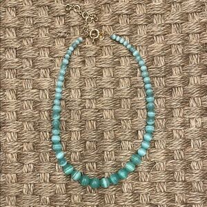 Elegant Blue Beaded Necklace